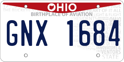 OH license plate GNX1684