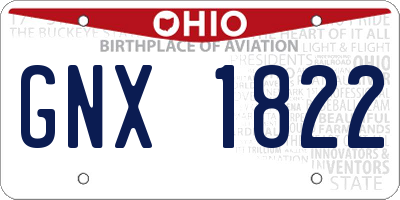 OH license plate GNX1822