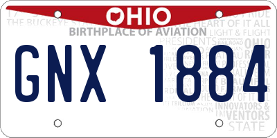 OH license plate GNX1884