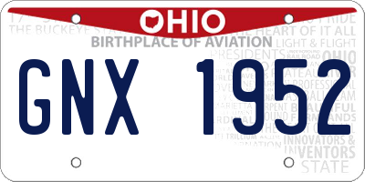 OH license plate GNX1952