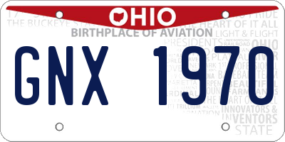 OH license plate GNX1970