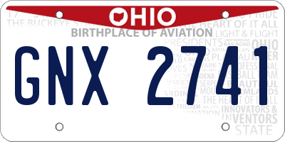 OH license plate GNX2741