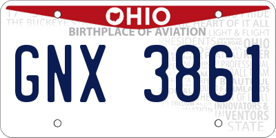 OH license plate GNX3861