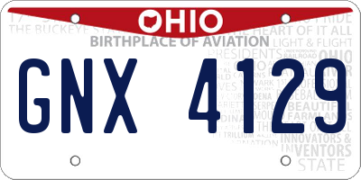 OH license plate GNX4129