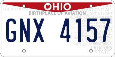 OH license plate GNX4157