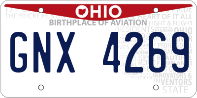 OH license plate GNX4269