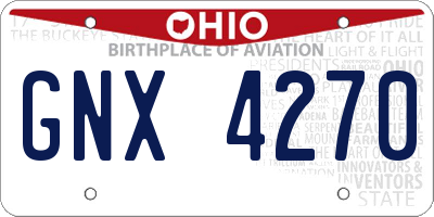 OH license plate GNX4270