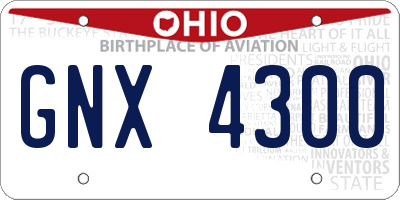 OH license plate GNX4300