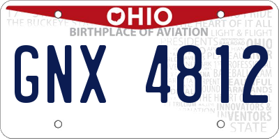 OH license plate GNX4812