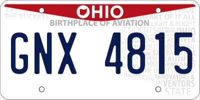 OH license plate GNX4815