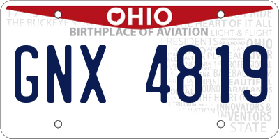 OH license plate GNX4819