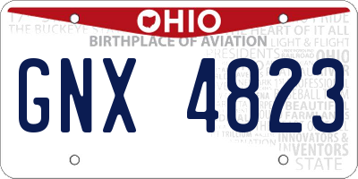 OH license plate GNX4823