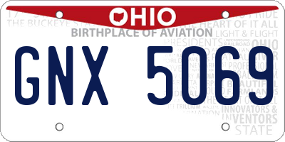 OH license plate GNX5069