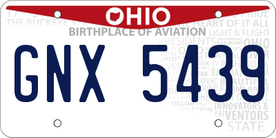 OH license plate GNX5439
