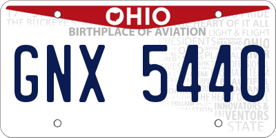 OH license plate GNX5440
