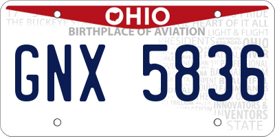 OH license plate GNX5836