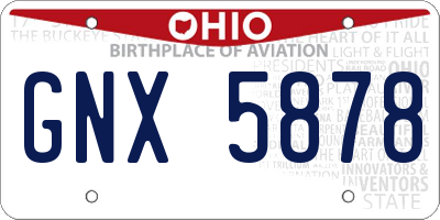 OH license plate GNX5878