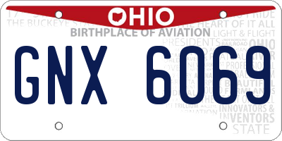 OH license plate GNX6069