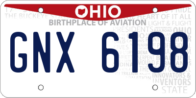 OH license plate GNX6198