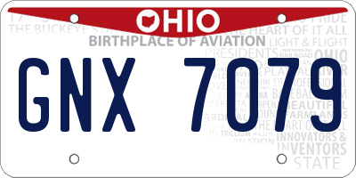 OH license plate GNX7079