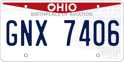 OH license plate GNX7406