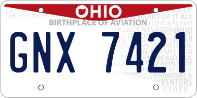 OH license plate GNX7421