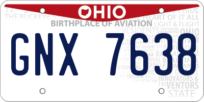 OH license plate GNX7638