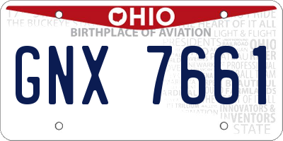 OH license plate GNX7661