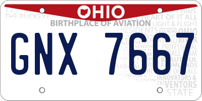 OH license plate GNX7667