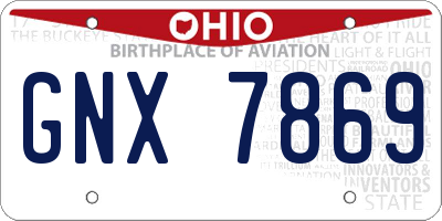 OH license plate GNX7869