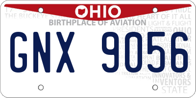 OH license plate GNX9056
