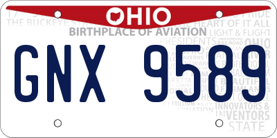 OH license plate GNX9589