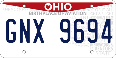 OH license plate GNX9694