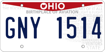 OH license plate GNY1514