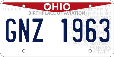 OH license plate GNZ1963