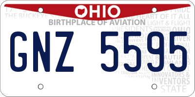 OH license plate GNZ5595