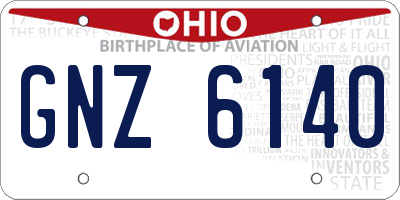 OH license plate GNZ6140