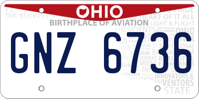OH license plate GNZ6736