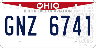 OH license plate GNZ6741