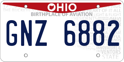 OH license plate GNZ6882