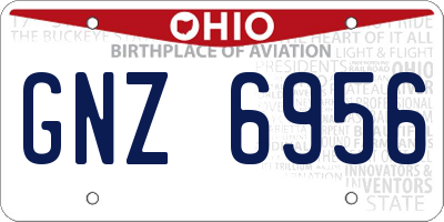 OH license plate GNZ6956