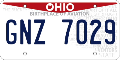 OH license plate GNZ7029