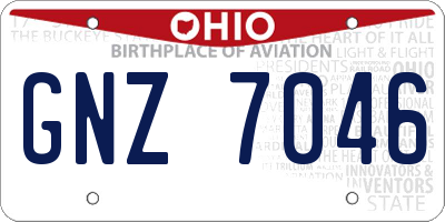 OH license plate GNZ7046