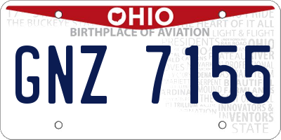 OH license plate GNZ7155