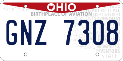 OH license plate GNZ7308
