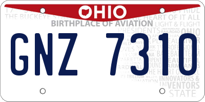OH license plate GNZ7310