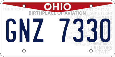 OH license plate GNZ7330