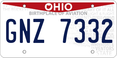 OH license plate GNZ7332