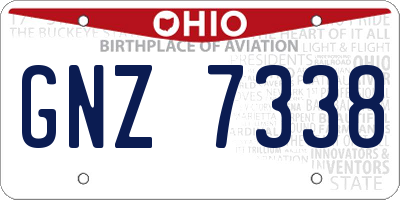 OH license plate GNZ7338