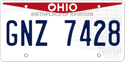 OH license plate GNZ7428